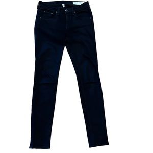 Women’s Rag & Bone mid rise black wash skinny jeans